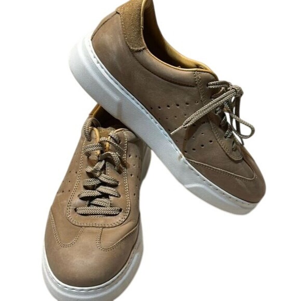 Samuel Hubbard Mens Leather Sneakers Size 7 M Tan Portugal - Picture 4 of 8